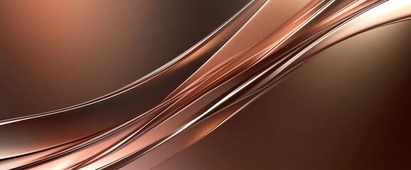 Aufkleber - A smooth, flowing abstract design featuring warm copper and brown tones.