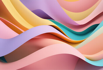 Wall Mural - abstract colorful wave background