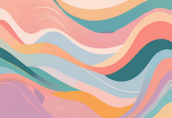 Wall Mural - abstract wavy background