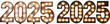 © INHYE GAL - 2025 numbers with glowing light bulbs