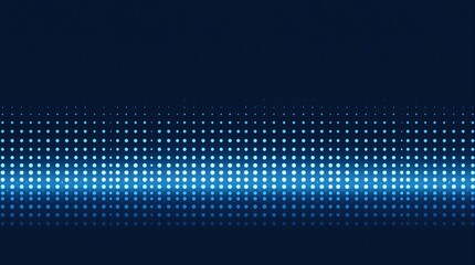 Poster - Abstract dotted gradient pattern with blue glowing halftone circles on dark background.