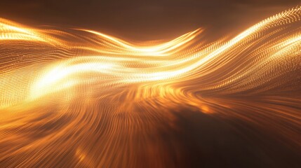 Aufkleber - abstract golden light waves for creative backgrounds