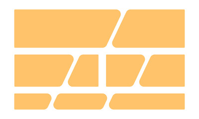 Fototapete - Rectangle speech bubbles. Empty frames, yellow blobs. Doodle shapes for social media stories. Minimalist blank template. Vector illustration on white background