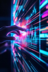 Aufkleber - A group of accountants collaborating on income tax calculations in a high-tech office, graphs and charts on large screens, vibrant, energetic tones, innovation in action
