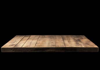 Poster - Rustic Wooden Table Surface with Textured Grain and Natural Finish Ideal for Displaying Food, Products, or Decorative Items in Professional Photography Settings