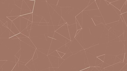 Aufkleber - Abstract mocha mousse brown plexus animation, trendy geometric background connection web network concept