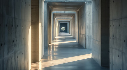 Poster - Entry hall out of concrete.