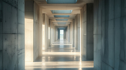Poster - Entry hall out of concrete.