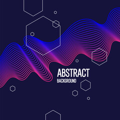 Fototapete - Background with abstract shapes. A template for design and creativity. The composition of the figures. The illustration is in a modern style, simple and concise design.