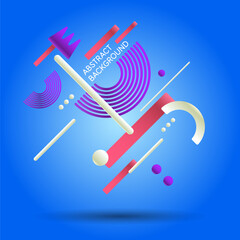 Poster - Modern backgrounds with abstract elements and dynamic shapes. Compositions of colored spots. Vector illustration. Template for design and creative ideas.