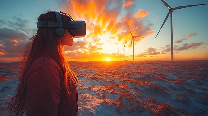 Poster - mechanical engineer utilizing virtual reality to design innovative improvements for wind turbines ad