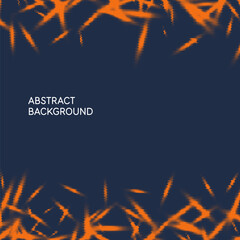 Poster - abstract background with lines and dots in orange color