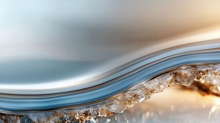 Poster - smooth natural wave formation with a stunning shimmer under the sunlight at a tranquil location