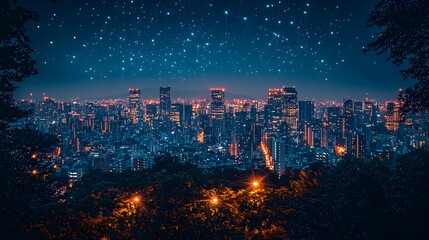Poster - futuristic cityscape featuring a biomass powered urban center with clean energy grids and infrastruc