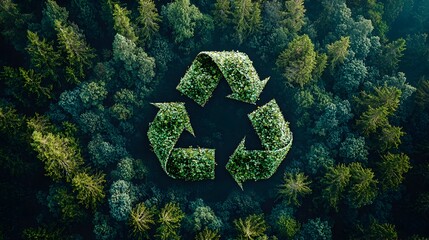 Poster - biomass energy icons arranged in a circular shape representing the concept of a circular economy and