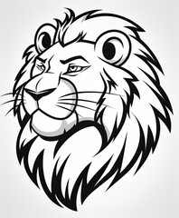 Sticker - lion face profile