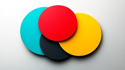 Poster - Collection of four different colored circles