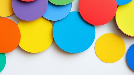 Aufkleber - colorful collection of circles on a white background