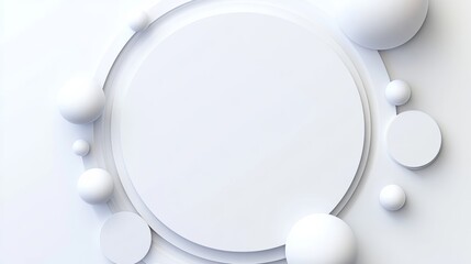 Poster - White circle with a white background