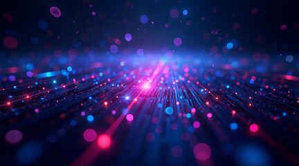 Abstract Technology Background with Bokeh
