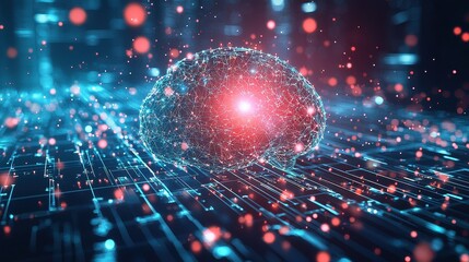 Poster - Advanced Data Analytics in Health Technology with Futuristic Brain Visualization and Digital Elements