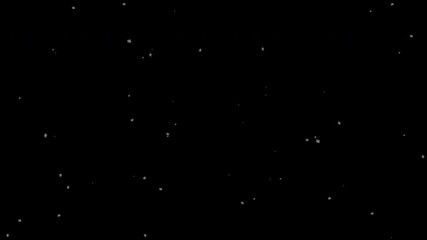 Wall Mural - Endless looped video of snowfall on black background with alpha channel. Seamless video of snow whirlwind. Alpha channel available with Screen or Add transparency mode.