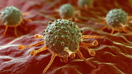 Poster - Scientists Conduct Research on Immunotherapy Breakthroughs in Cancer Treatment with Advanced Techniques and Innovations