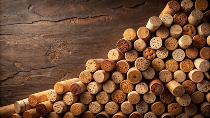 Poster - Abstract Architectural Photography Featuring Natural Cork Pieces in Warm Tones and Neutral Mood with Ample Copy Space for Creative Projects and Design Inspiration