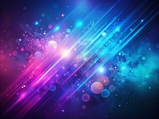 Poster - Abstract Blue Purple Gradient Grunge Texture with Bright Glow for Web Banners, Ads, Presentations, and Templates - Versatile Background with Copy Space