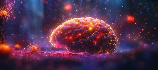 Poster - The Illuminated Brain Exploring Consciousness, Neural Pathways with 3D Rendered Synaptic Activity