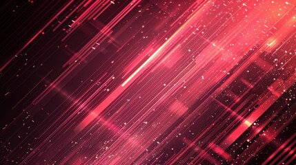 Poster - abstract modern technology background in red