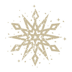 Wall Mural - gold snowflake illustration, vector design elements of beautiful snowflake.