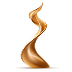 Poster - A stylized golden liquid swirl representing elegance and fluidity.