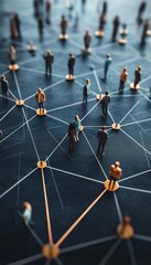 Poster - Network Of Interconnected People, Symbolizing Global Communication And Social Connections
