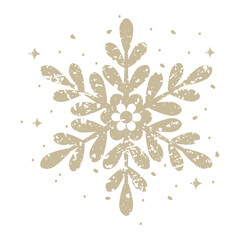 Wall Mural - gold snowflake illustration, vector design elements of beautiful snowflake.