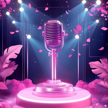 Singing contest show 3d luxury 3d editable vector text effect