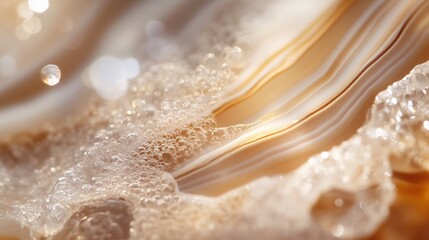 Poster - swirling bubbles and golden swirls create a mesmerizing pattern in water on a sunny day