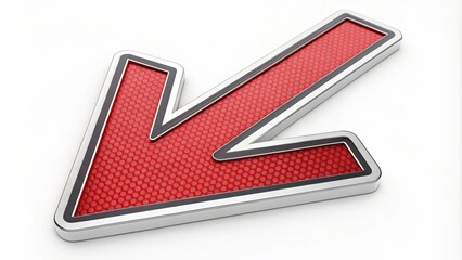 Aufkleber - A red arrow pointing down on a white background