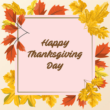 Thanksgiving Day Greeting card illustration for holidays.