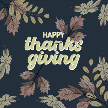 Thanksgiving Day Greeting card illustration for holidays.
