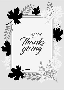 Thanksgiving Day Greeting card illustration for holidays.