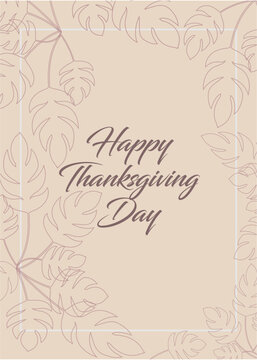 Thanksgiving Day Greeting card illustration for holidays.
