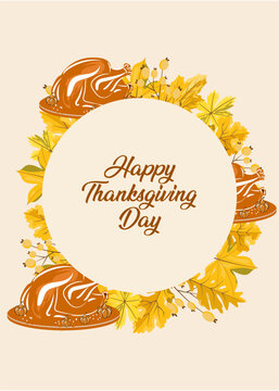 Thanksgiving Day Greeting card illustration for holidays.