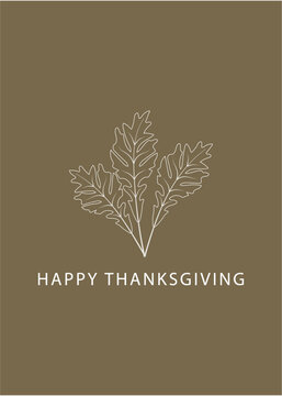 Thanksgiving Day Greeting card illustration for holidays.