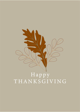Thanksgiving Day Greeting card illustration for holidays.