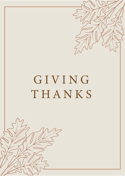 Thanksgiving Day Greeting card illustration for holidays.
