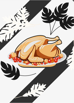 Thanksgiving Day Greeting card illustration for holidays.