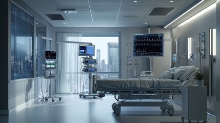 Poster - Advanced Remote Monitoring System with AI Technology in a Modern Hospital Room
