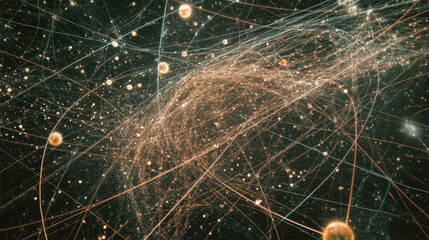 Wall Mural - cosmic connections in abstract universe