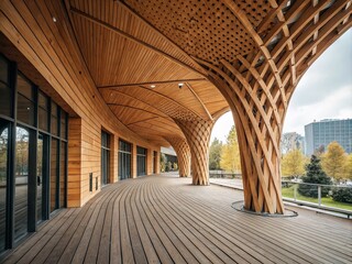 Poster - Architectural Inspiration: Enhancing Wood Design in Modern Structures for a Sustainable Future